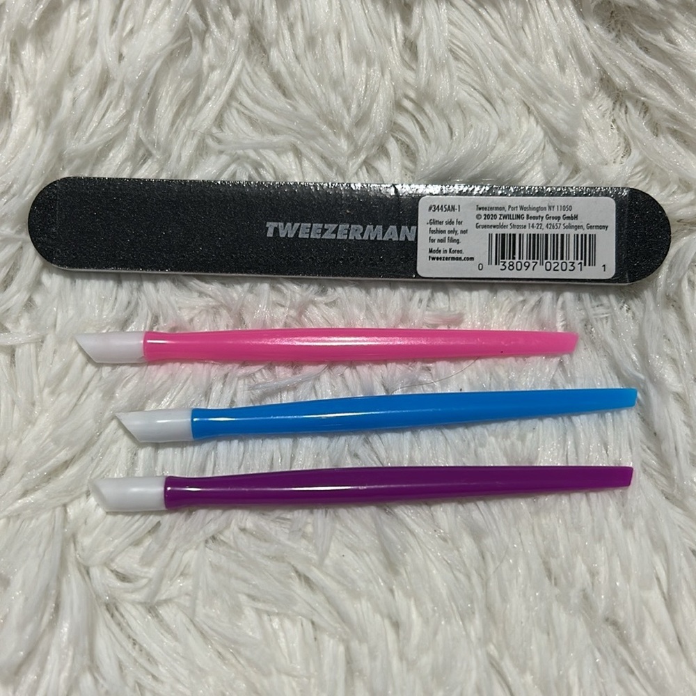 🩶5/$30 Tweezerman Nail File and Set of 3 Cuticle Tools NEW